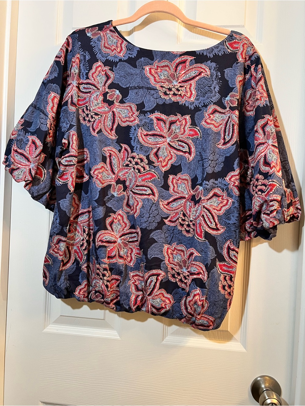🦋 Chico's floral bubble top with floral detail size 3-xlarge - Picture 5 of 6